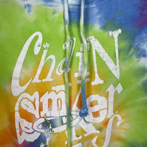 The Chainsmokers 2019 World War Joy Blue Tie Dye Concert Hoodie Size Small - Picture 4 of 12